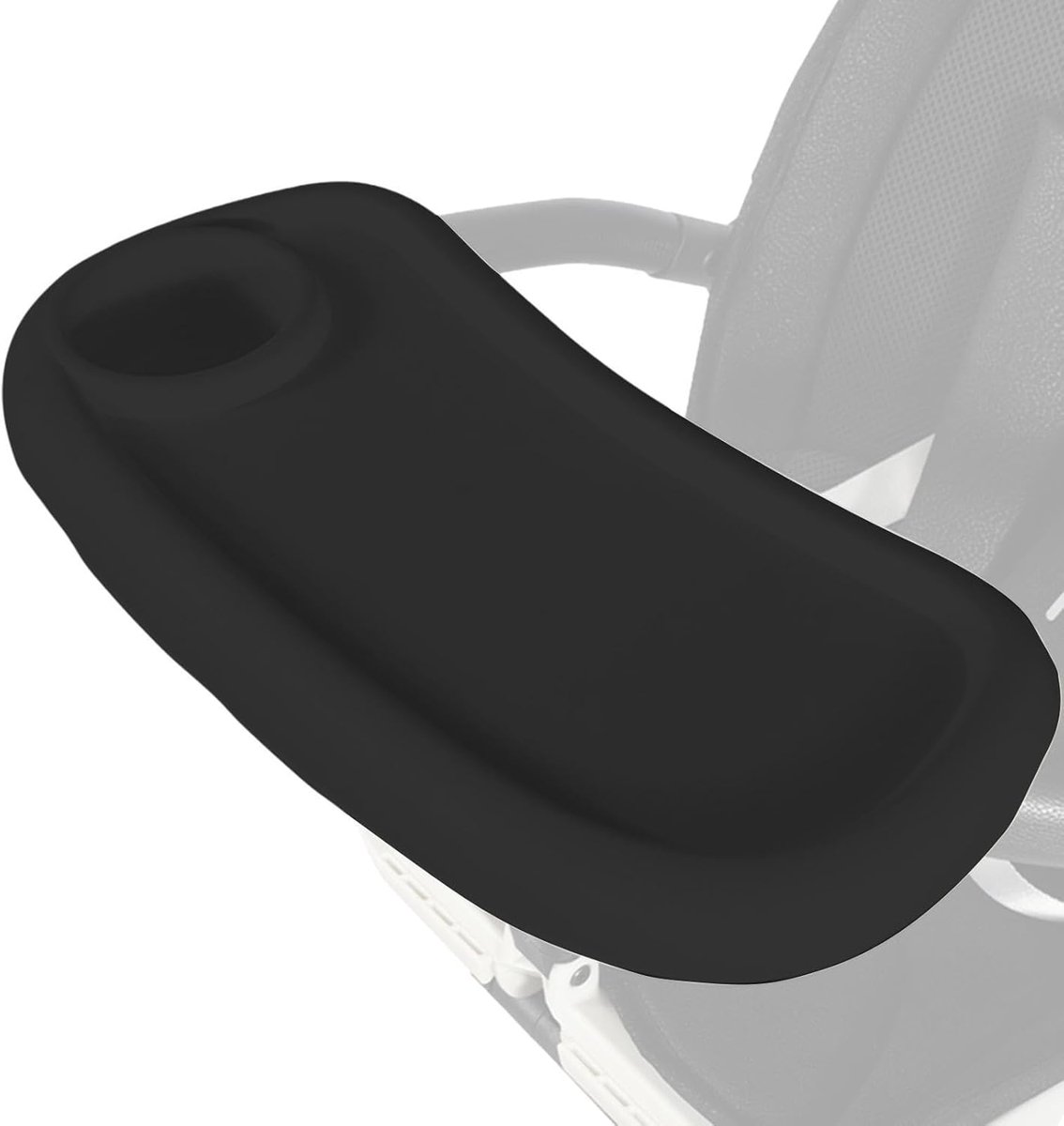 Kinderwagen Dienblad - Universele Plank - Ouder Comfort - Met Bekerhouder - 38.5 x 19 cm - Zwart