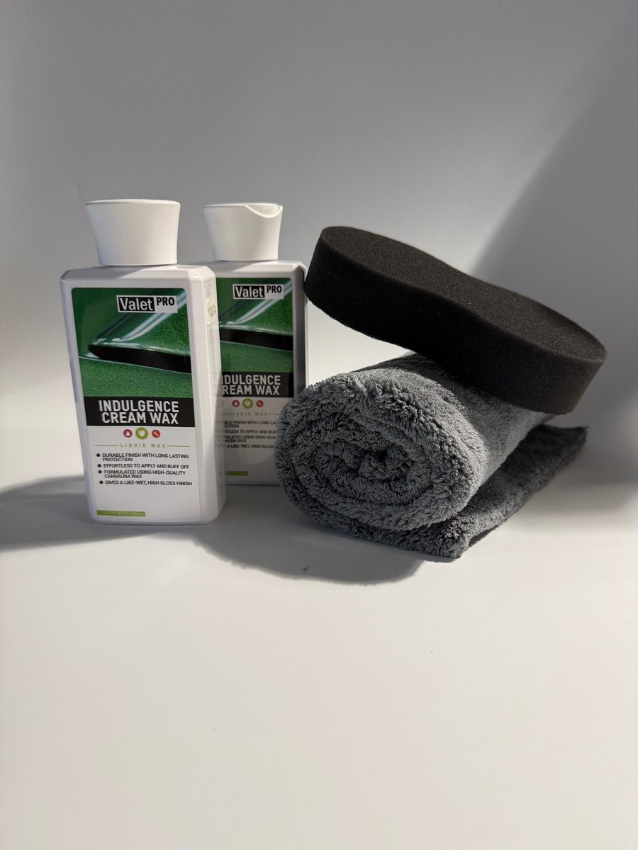 Valet pro-finish was- indulgence cream wax-2 x 250 ml- incl pad- incl microvezeldoekje