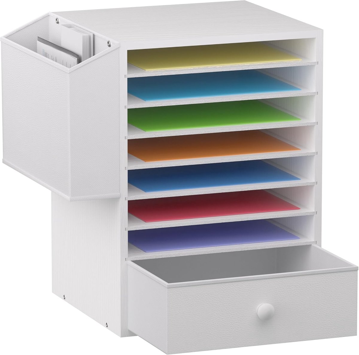 Aanrecht Sorteerder - Post Organizer - Bureau Opslag - Verstelbare Planken - 40x43x45 cm - Wit