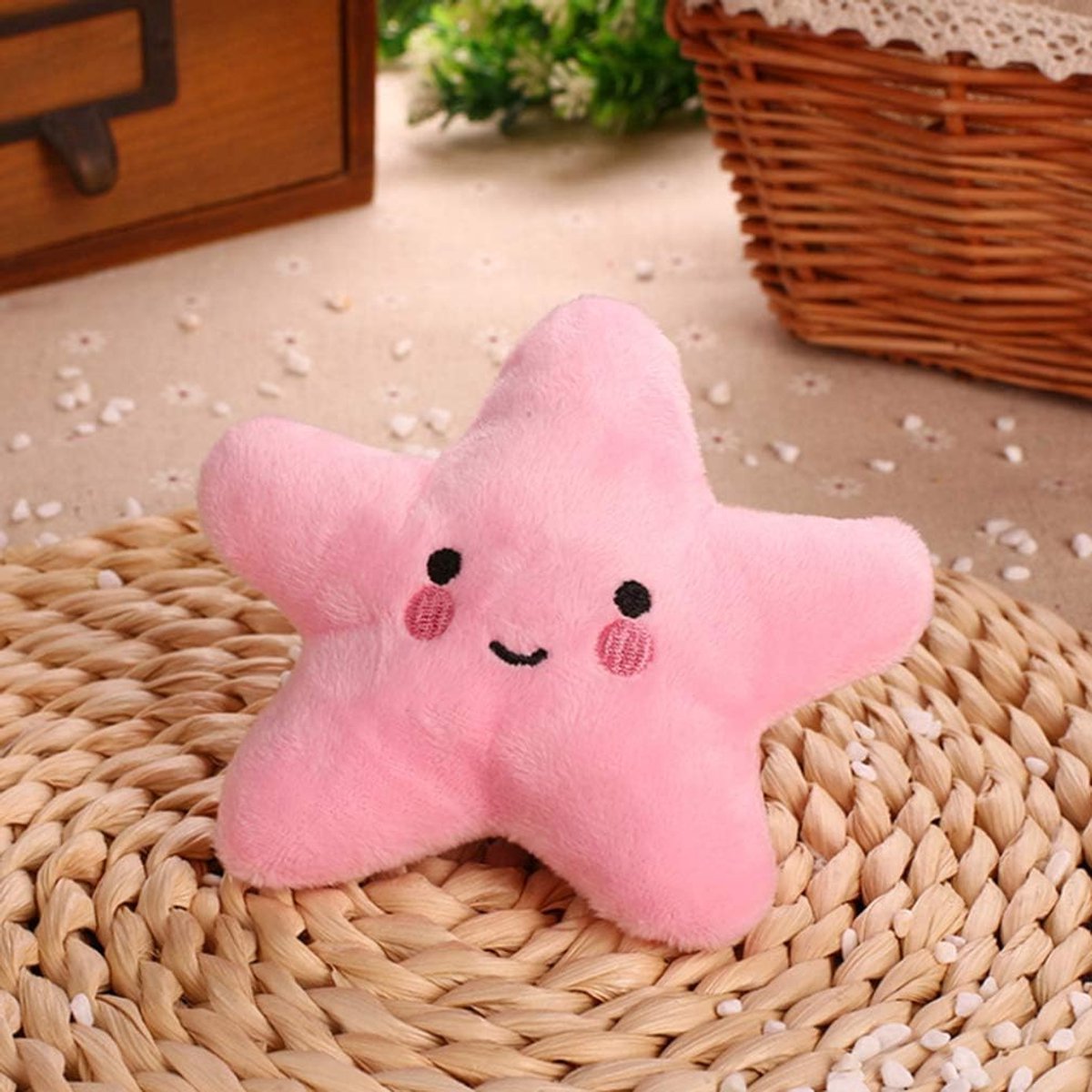 Honden Speeltje - Knuffel Pieper - Interactief Spel - Zacht Pluche Materiaal - Roze