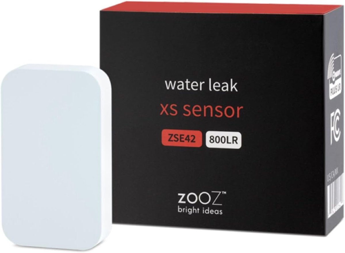 Waterleksensor - Lekdetector - Huisbeveiliging - Z-Wave Plus 700 - Compact Formaat - Wit