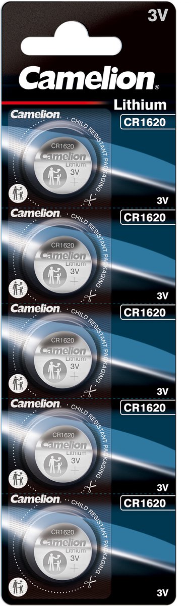 Camelion CR1620 lithium 3v 5-pack