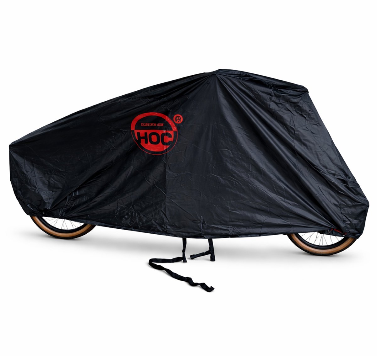 CUHOC Red Label Bakfietshoes – Waterafstotend 210D Oxford – Voor Extra Grote Bakfiets met Huif – Geschikt voor Babboe Big, Curve en Cargo modellen – tot 275 cm – Beschermhoes tegen Regen, Stof en UV