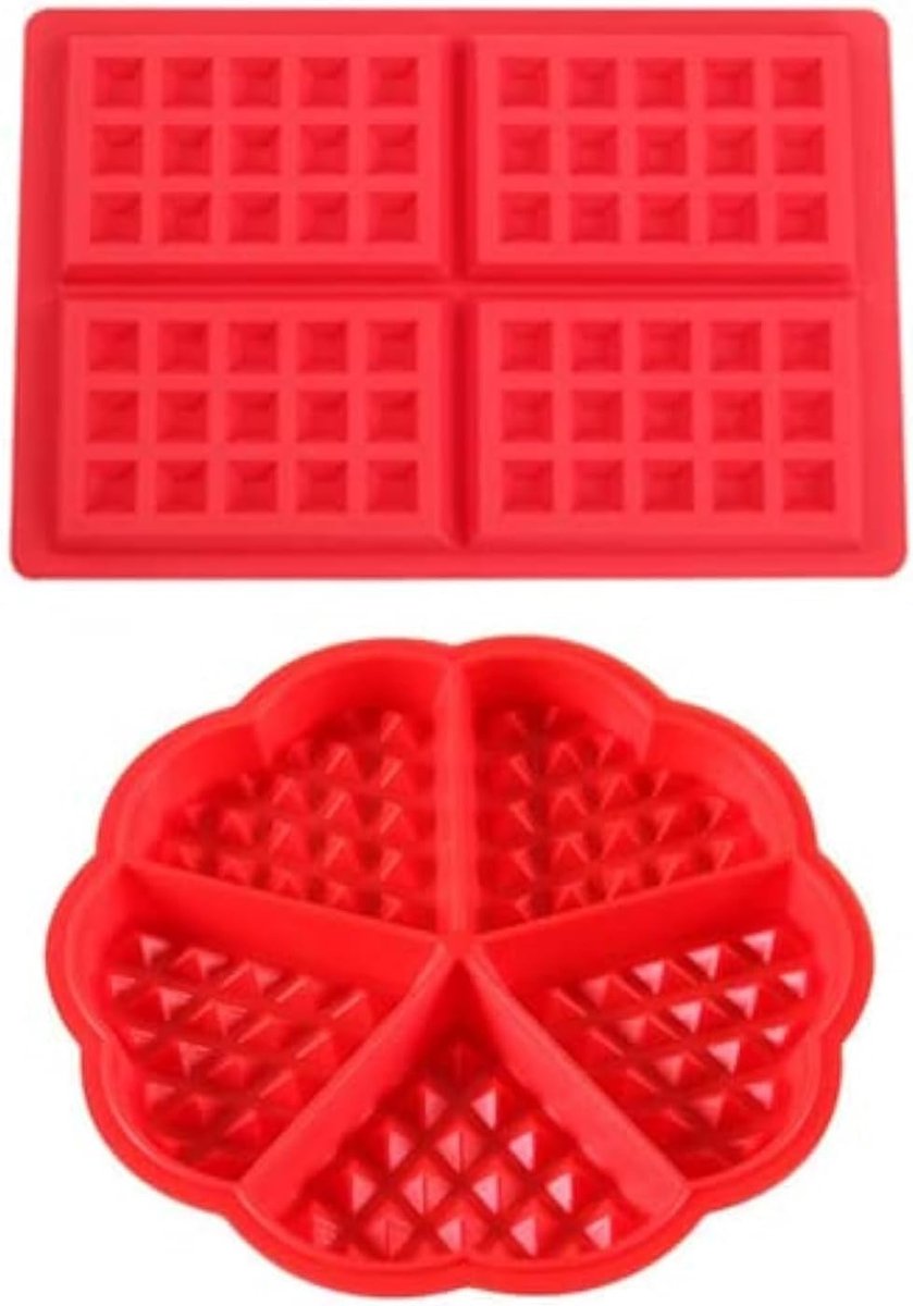 Siliconen Bakvorm Set - Muffin Wafel Vorm - Zelf Gebak Maken - Hittebestendig Flexibel