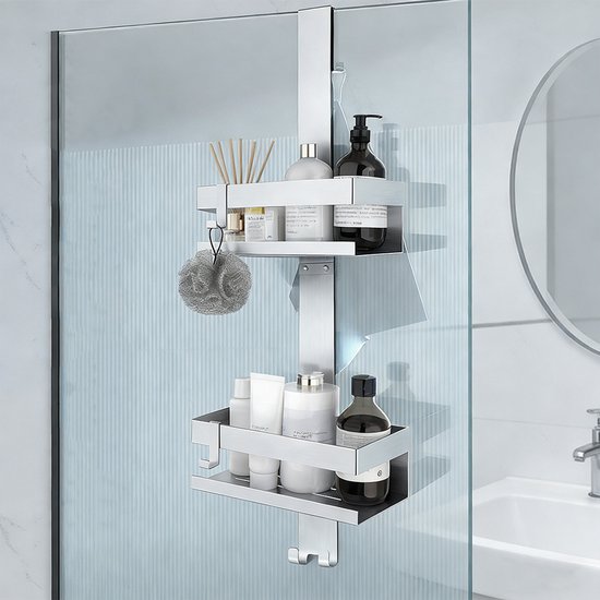 Decopatent® Doucherekje hangend - Doucherek zonder boren - Rechthoekig