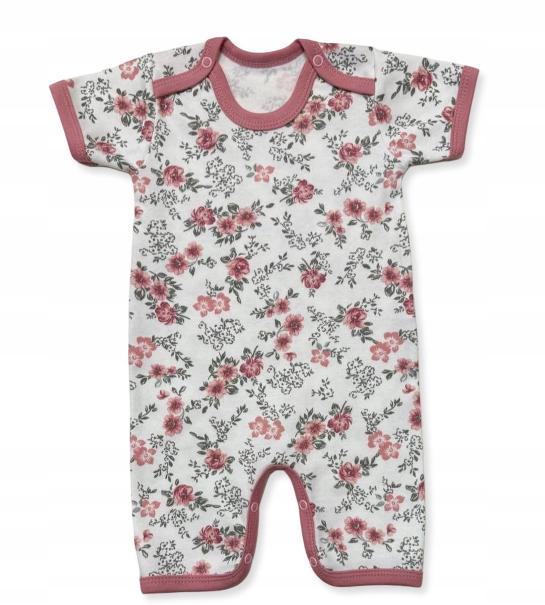 Dartomik - Baby Romper - Korte Mouw - Bloemenmotief
