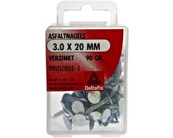 Deltafix asfaltnagels 3,0 x 20 mm - verzinkt - 90 gram
