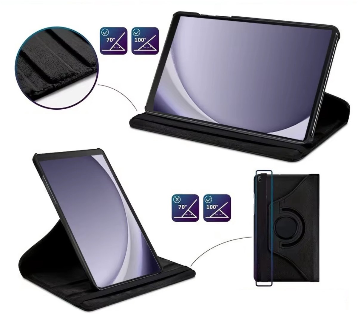 EtuiTab Serie - Tablethoes - 360 Graden Draaibaar - Samsung Galaxy Tab A9 - 2023