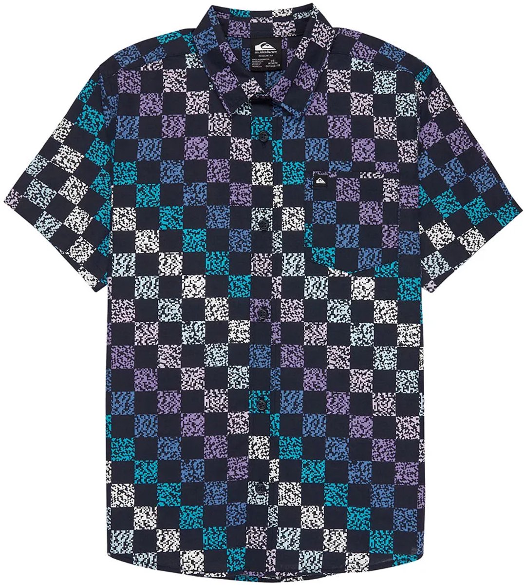 Quiksilver Apero Classic Youth Overhemd Met Korte Mouwen 12 Years Jongen Marineblauw