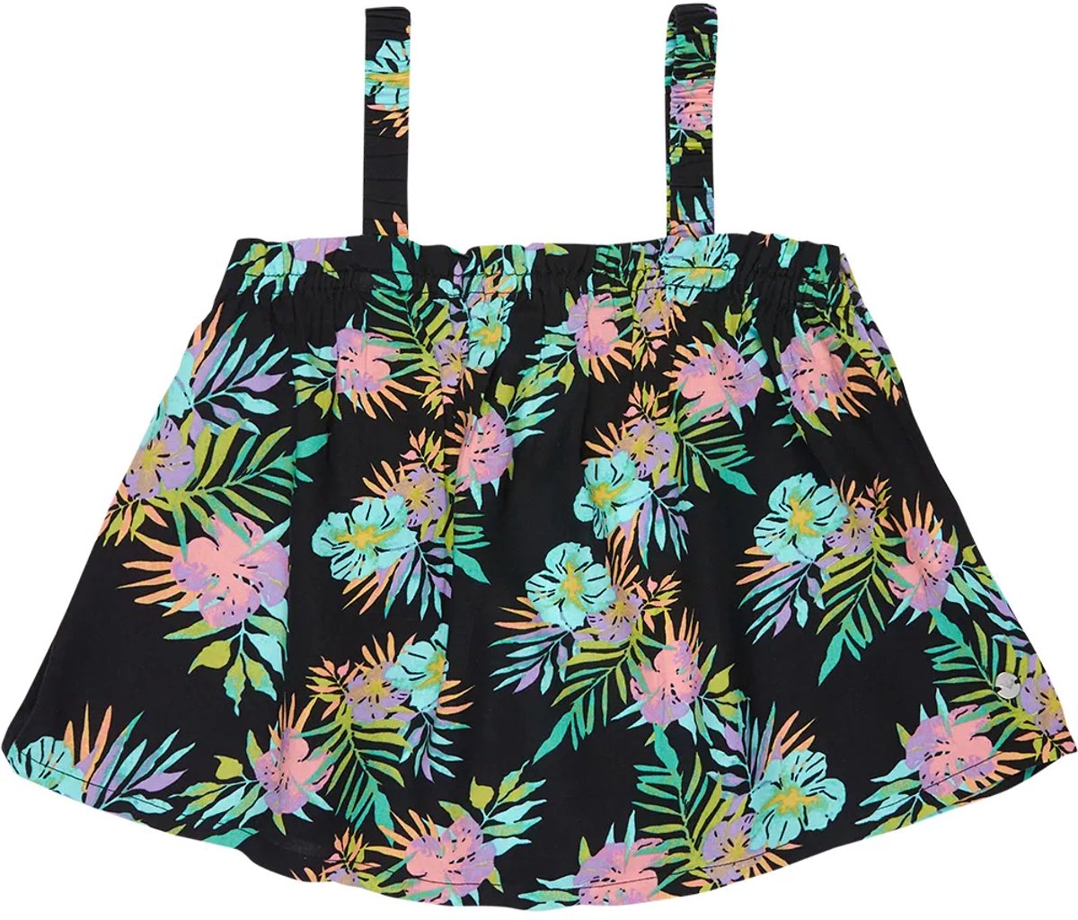 Roxy Tropical Swing Mouwloos T-shirt 16 Years Meisje Antraciet