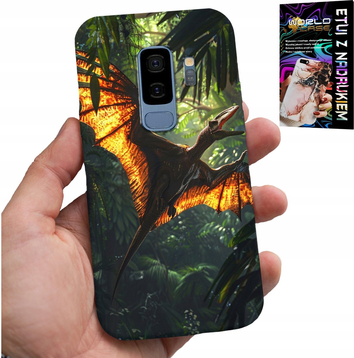 HOESJE VOOR SAMSUNG GALAXY S9 PLUS - DINO DINOSAURUS PTERODACTYL ACHTERKANT
