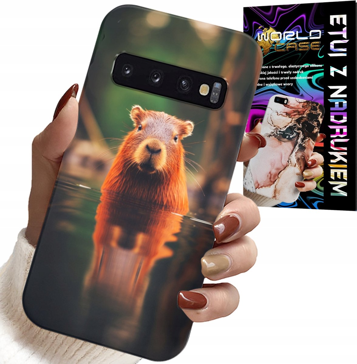 HOESJE VOOR SAMSUNG GALAXY S10 PLUS - LEUKE CAPIBARA, CAPIBARA, VEEL PATRONEN