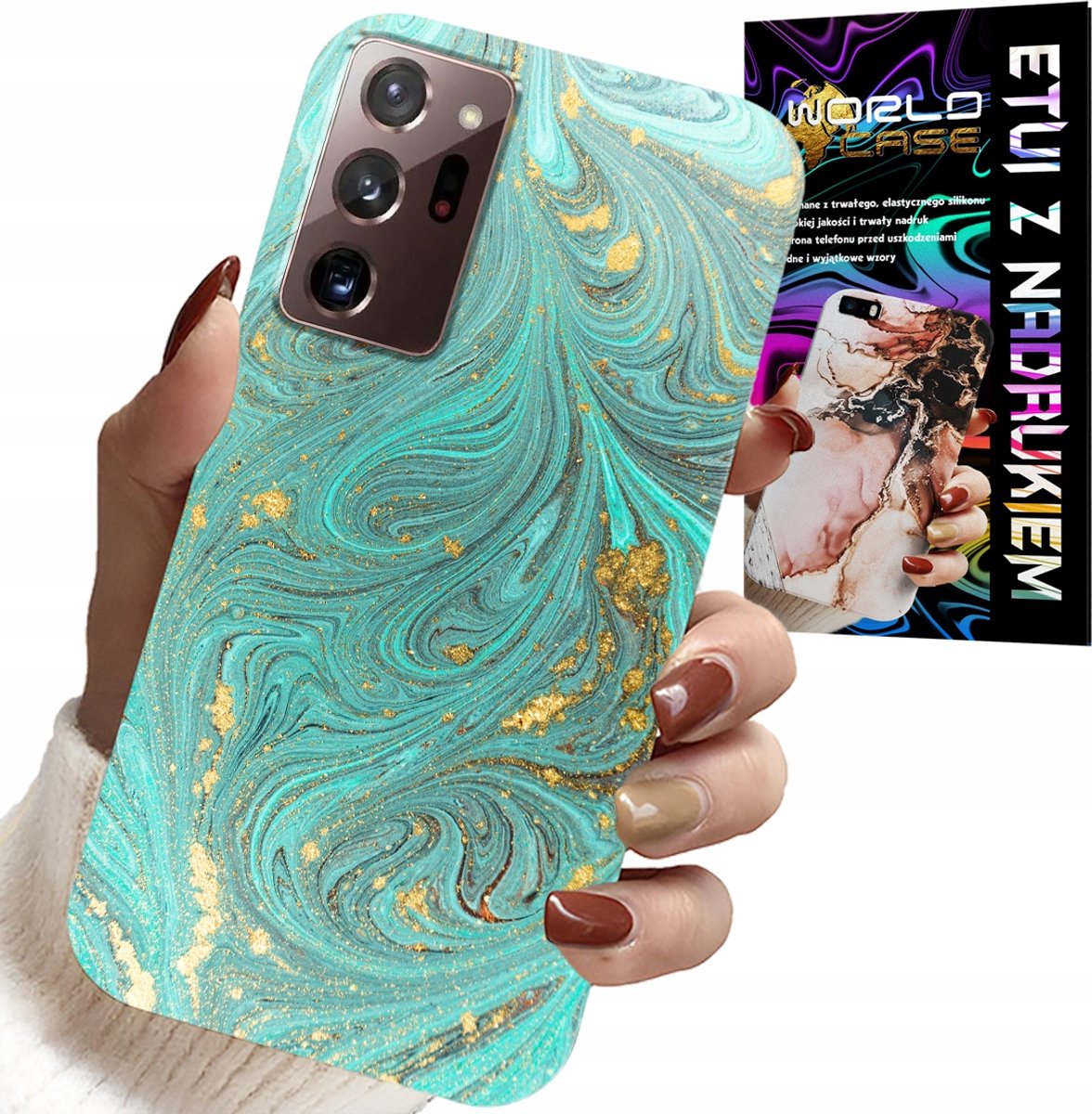 HOESJE VOOR SAMSUNG NOTE 20 ULTRA - MARMERPATROON + HYDROGELFOLIE