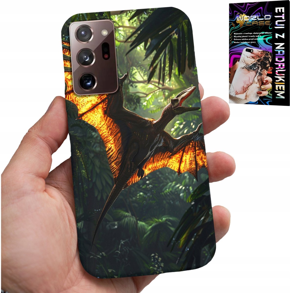 HOESJE VOOR SAMSUNG NOTE 20 ULTRA - DINO DINOSAURUS PTERODACTYL ACHTERKANT