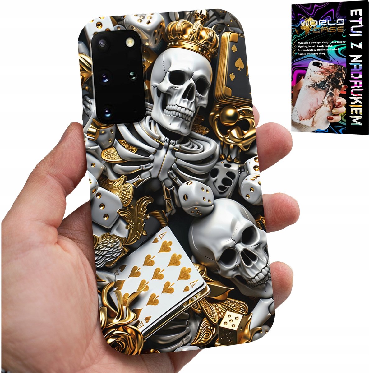 HOESJE VOOR SAMSUNG GALAXY S20 PLUS - KING POKER DICE ACE PATRONEN VOOR MANNEN