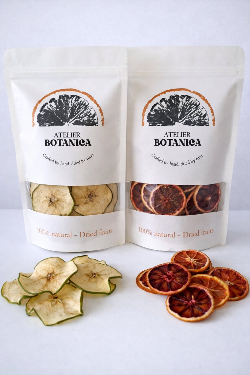 Gedroogde bloedappelsien schijfjes en appelschijfjes 2 x 100g – cocktail en mocktail garnering, thee, decoratie
