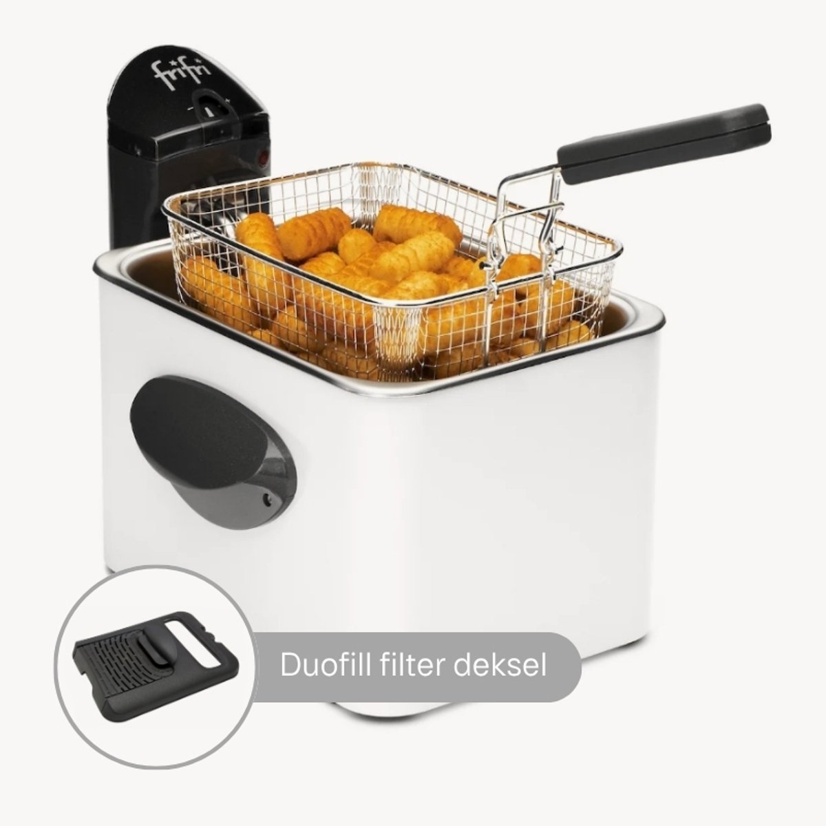 Bol.com Frifri Expert Duofil F1905BDUO Frituurpan 3,5L | 3200W | DUOFIL Anti-Geur-Vet Filter | Metalen Behuizing | Koude Zone | ... aanbieding