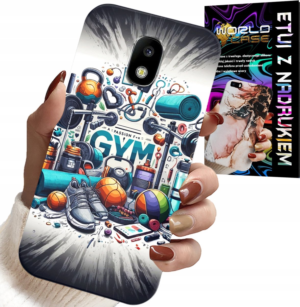HOESJE VOOR SAMSUNG GALAXY J5 2017 - SPORTHOESJE VOOR DE GYM + GLAS