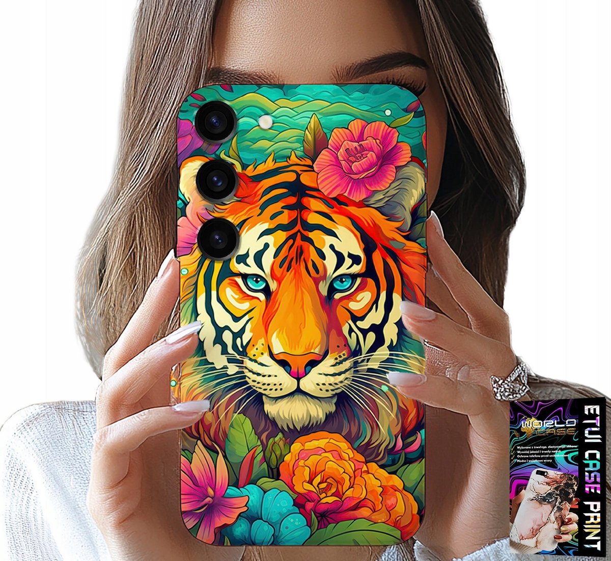 HOESJE VOOR SAMSUNG GALAXY S23 - DIERENPATROON TIJGERHOESJE