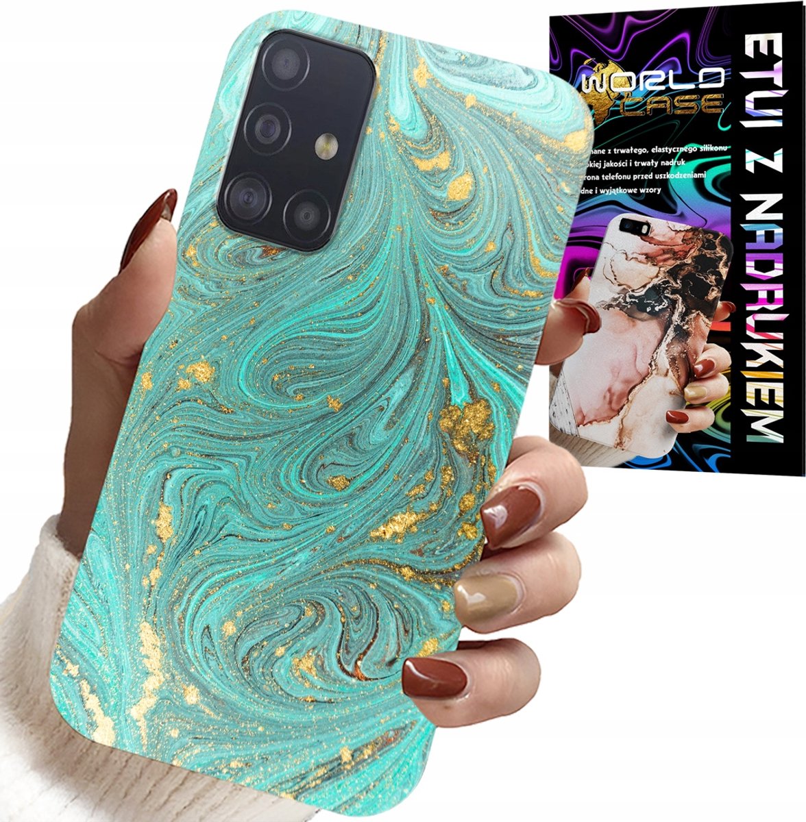HOESJE VOOR SAMSUNG GALAXY M31S - MARMERPATROON + GEHARD GLAS