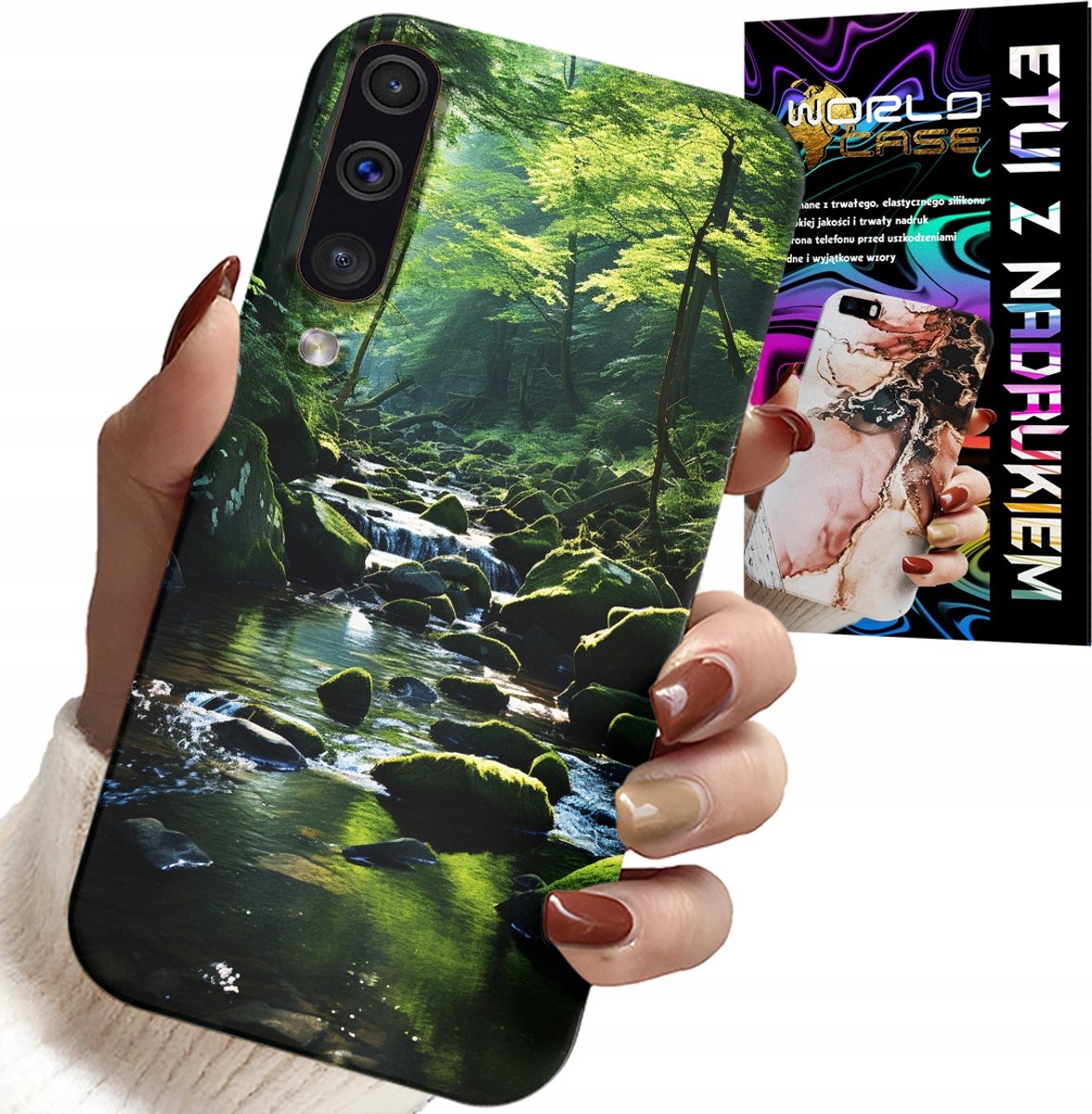 HOESJE VOOR SAMSUNG A50 / A30S - NATUURLIJK UITZICHT OP BOS, RIVIER EN BEK