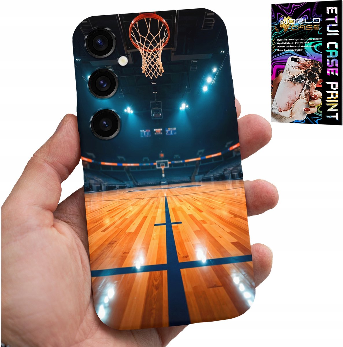 HOESJE VOOR SAMSUNG GALAXY S24 PLUS - NBA-BASKETBALVELD, BASKETBALVAN-PATRONEN