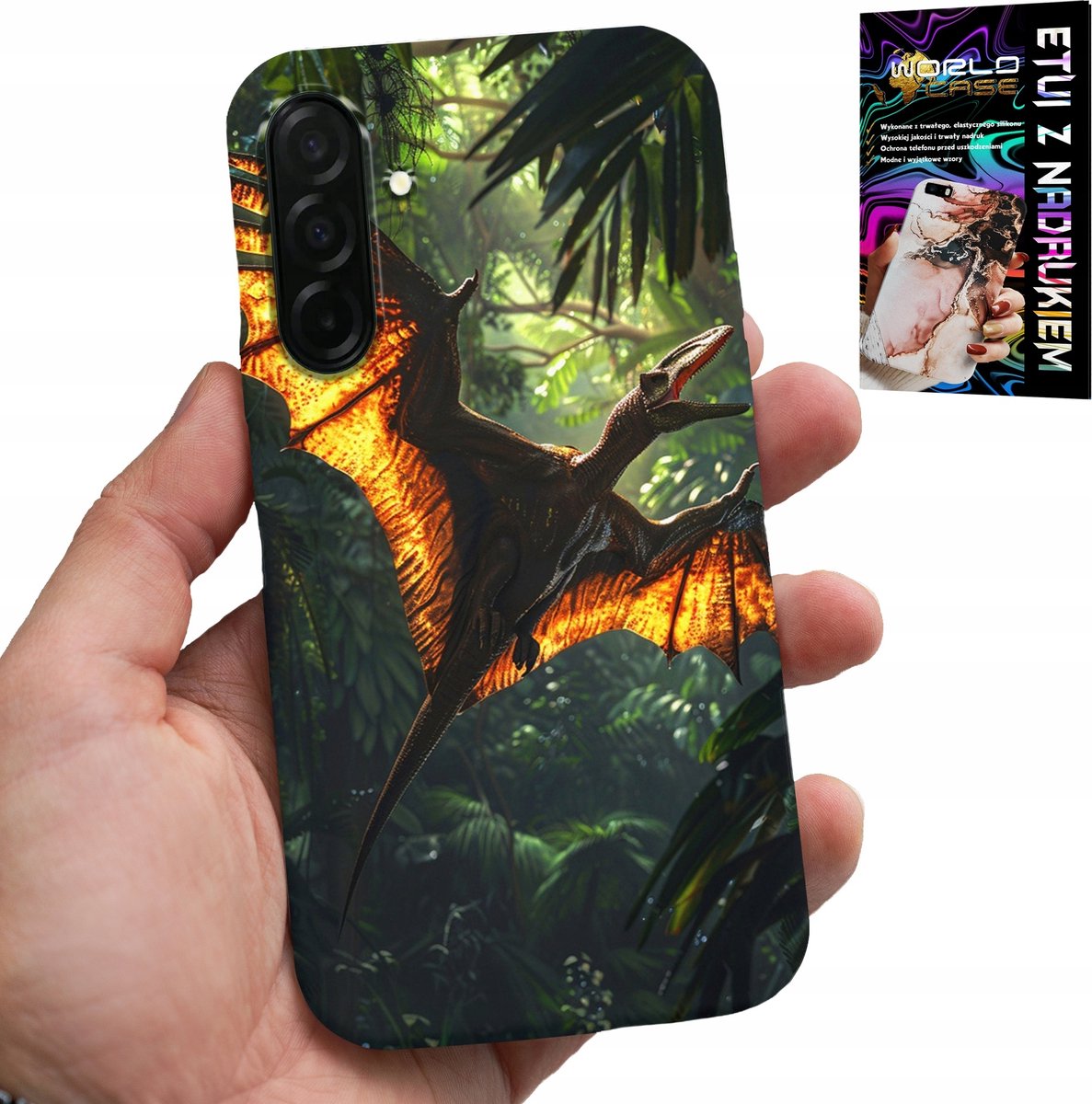 HOESJE VOOR SAMSUNG GALAXY A36 5G - DINO DINOSAURUS PTERODACTYL ACHTERKANT