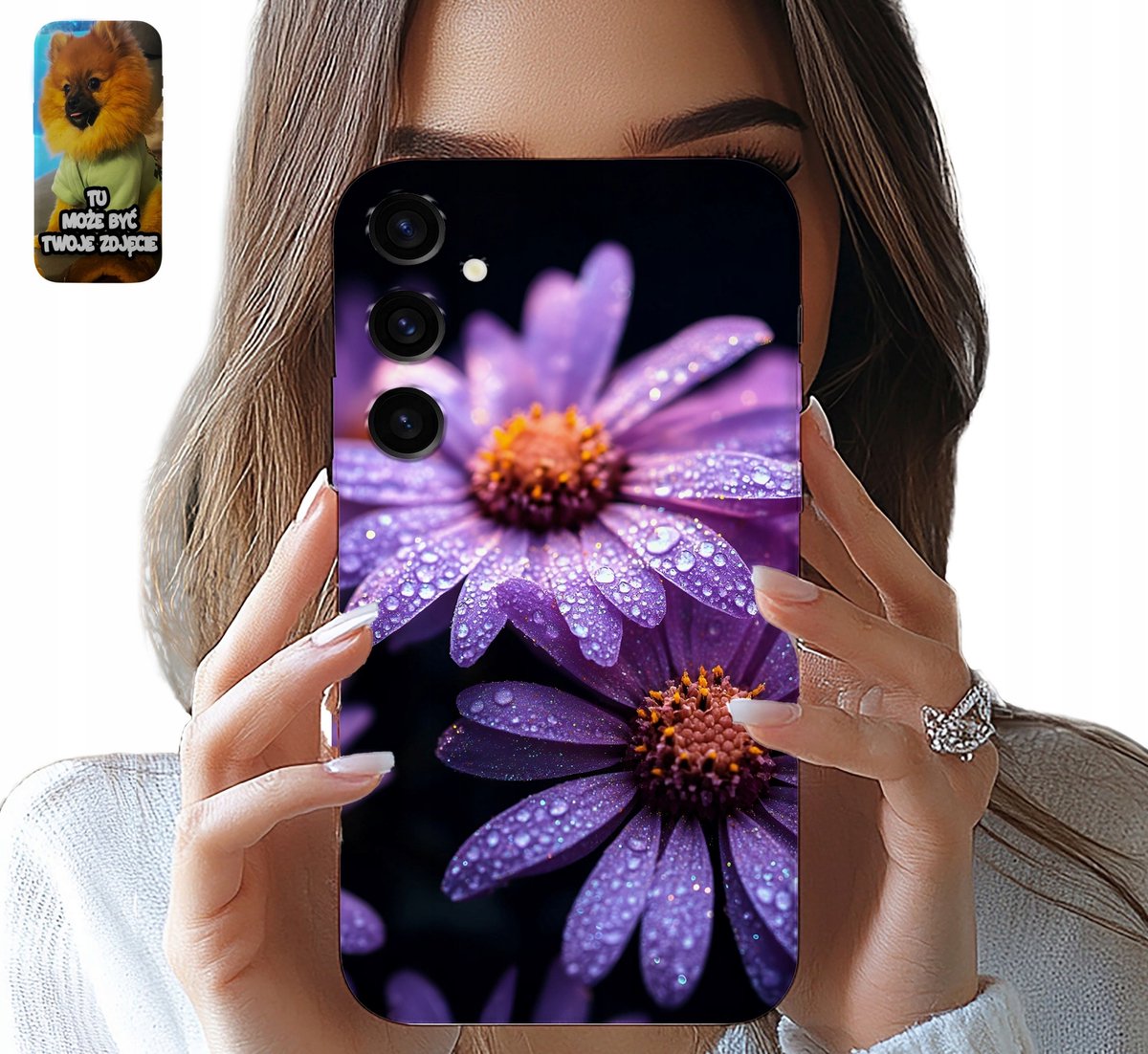 Hoesje voor Samsung Galaxy S24 FE met trendy bloemenpatroon
