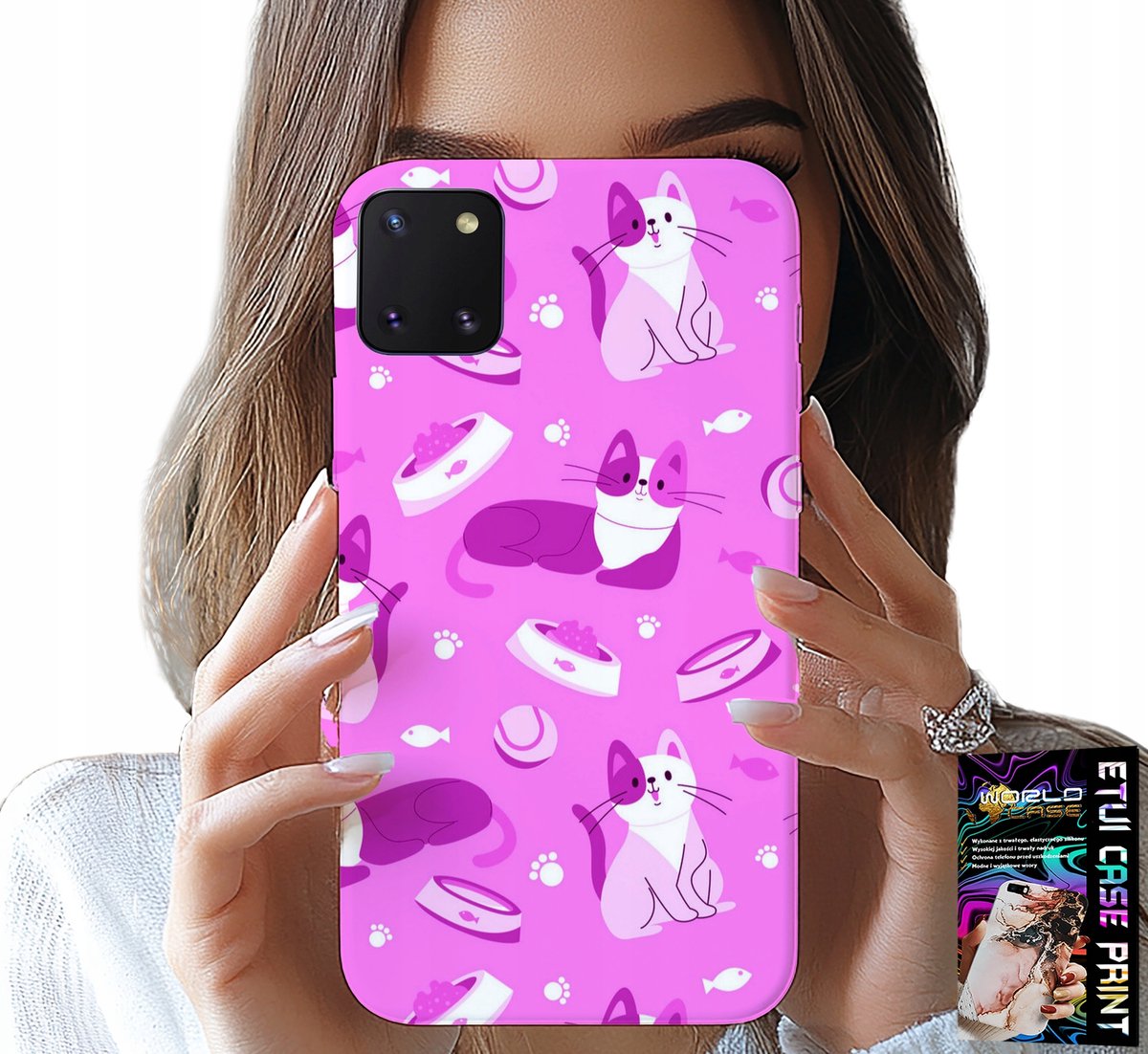 HOESJE VOOR SAMSUNG GALAXY A81 - LOVE CAT, PATRONEN MET KATTEN, COVER