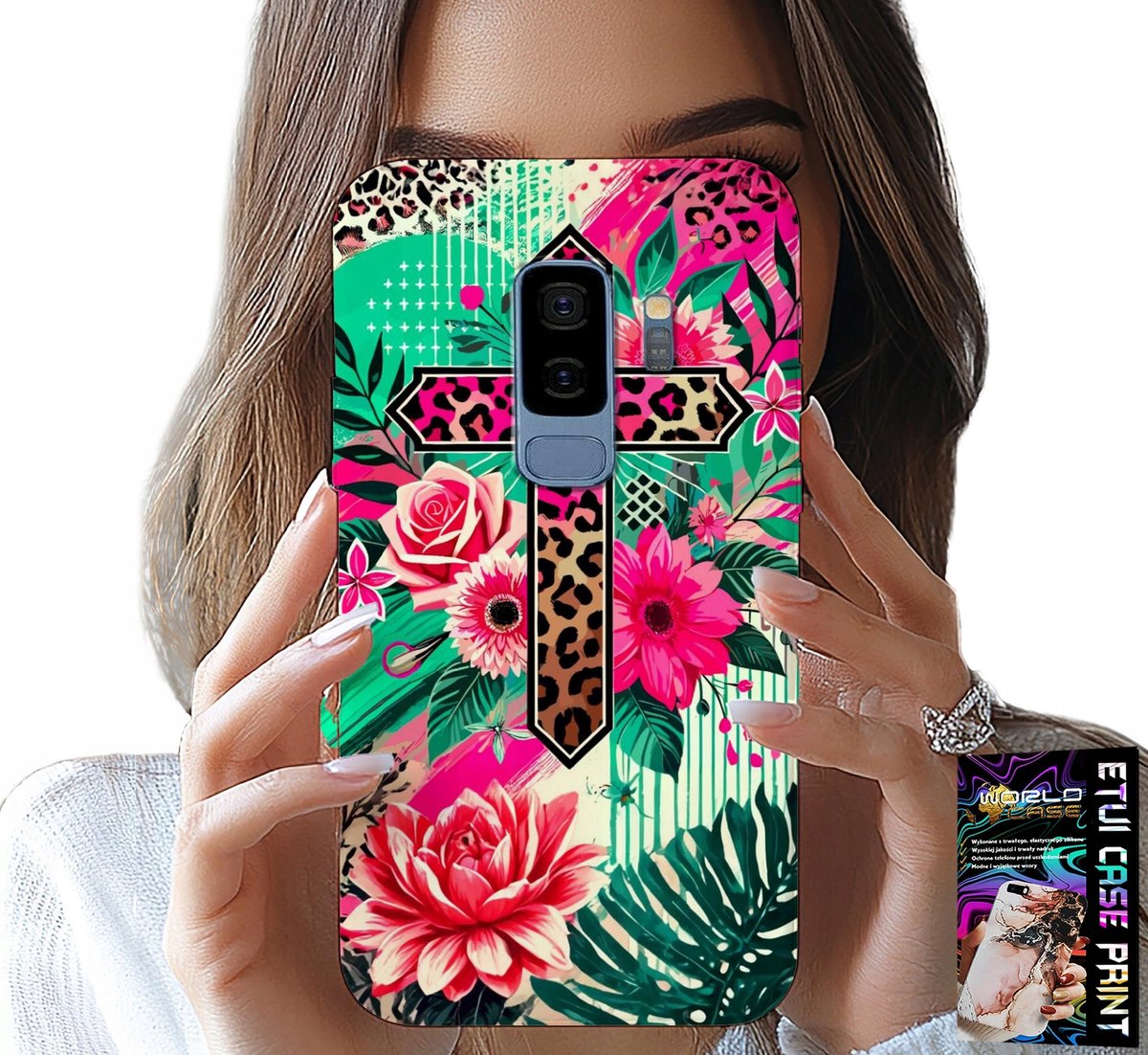 HOESJE VOOR SAMSUNG GALAXY S9 PLUS - KRUIS, ROOS, CHRISTELIJKE JEZUS RUGZAK