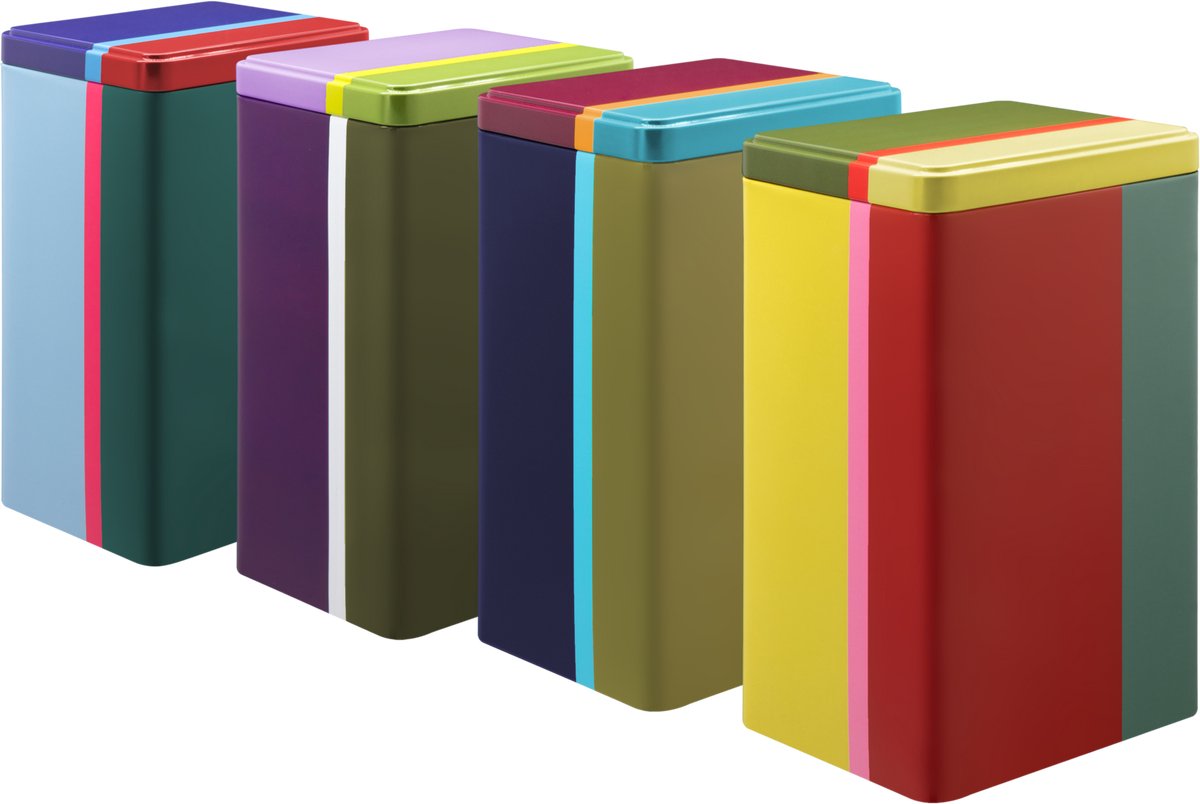 Remember - Set van 4 voorraaddozen - Multi Color - Metaal