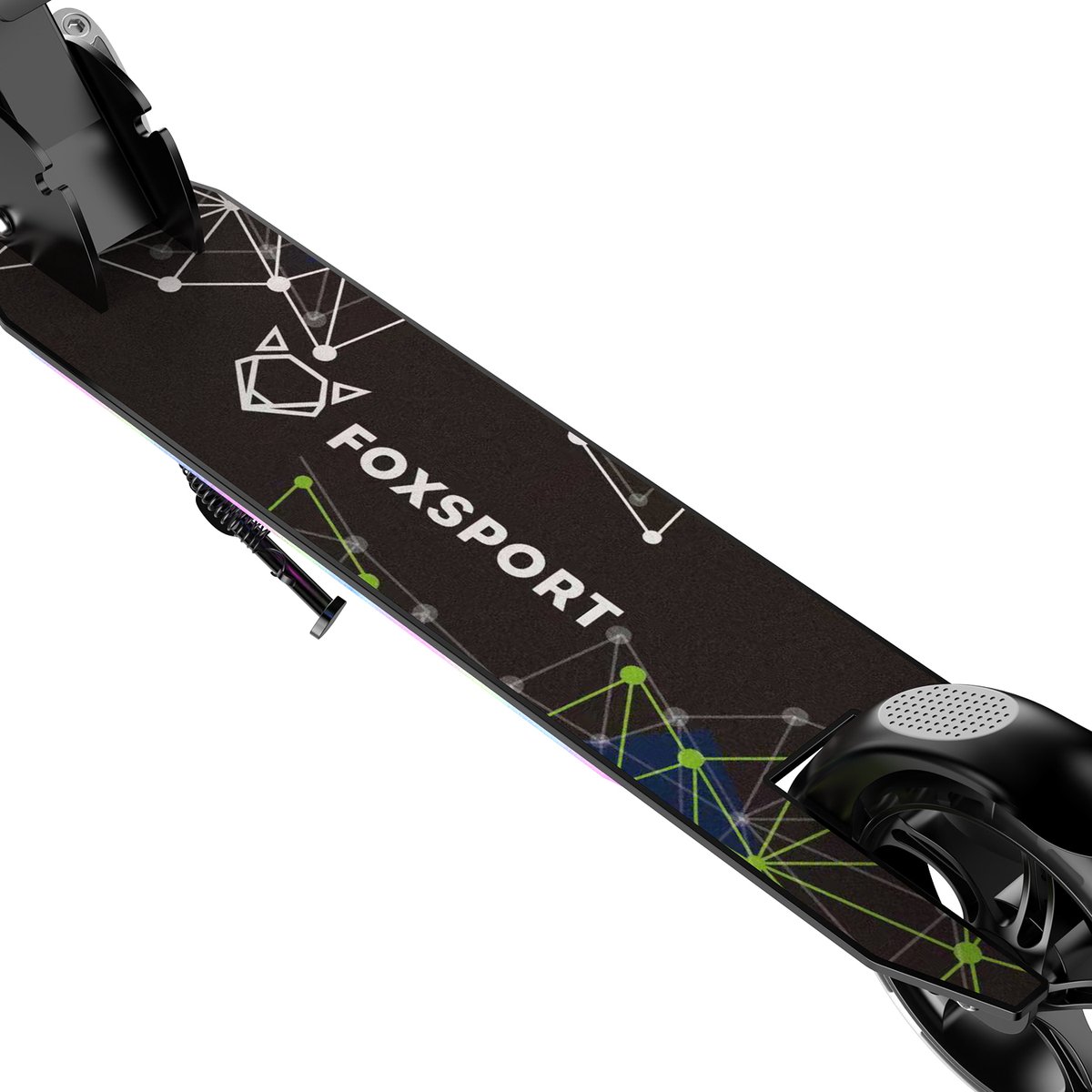 FOXSPORT Kinderstepjes - Kinderstep - Step - Kinderscooter - LED-verlichting in wielen & voetplateau - Draagkracht tot 100 kg - Kick Step - Voor Jongens en Meisjes - Vanaf 3-12 Jaar - Drie instelbare hoogte-opties - Zwart — afbeelding 6