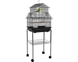 PawHut Vogelkooi - Staal - 50,5x41x121cm - Zwart