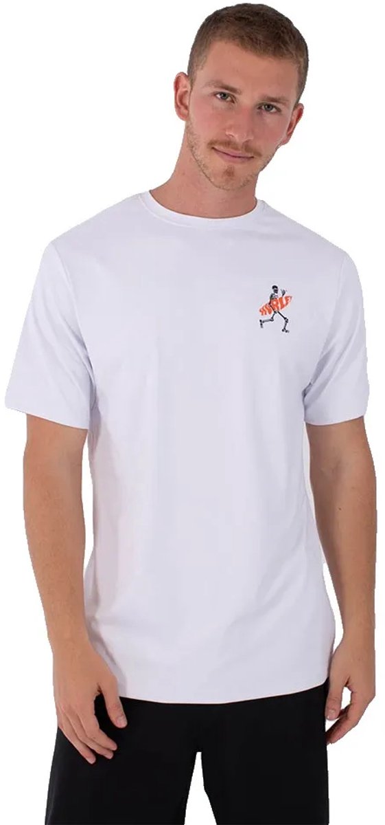 Hurley Regular Flamengue Korte Mouw Rash Guard Man Wit