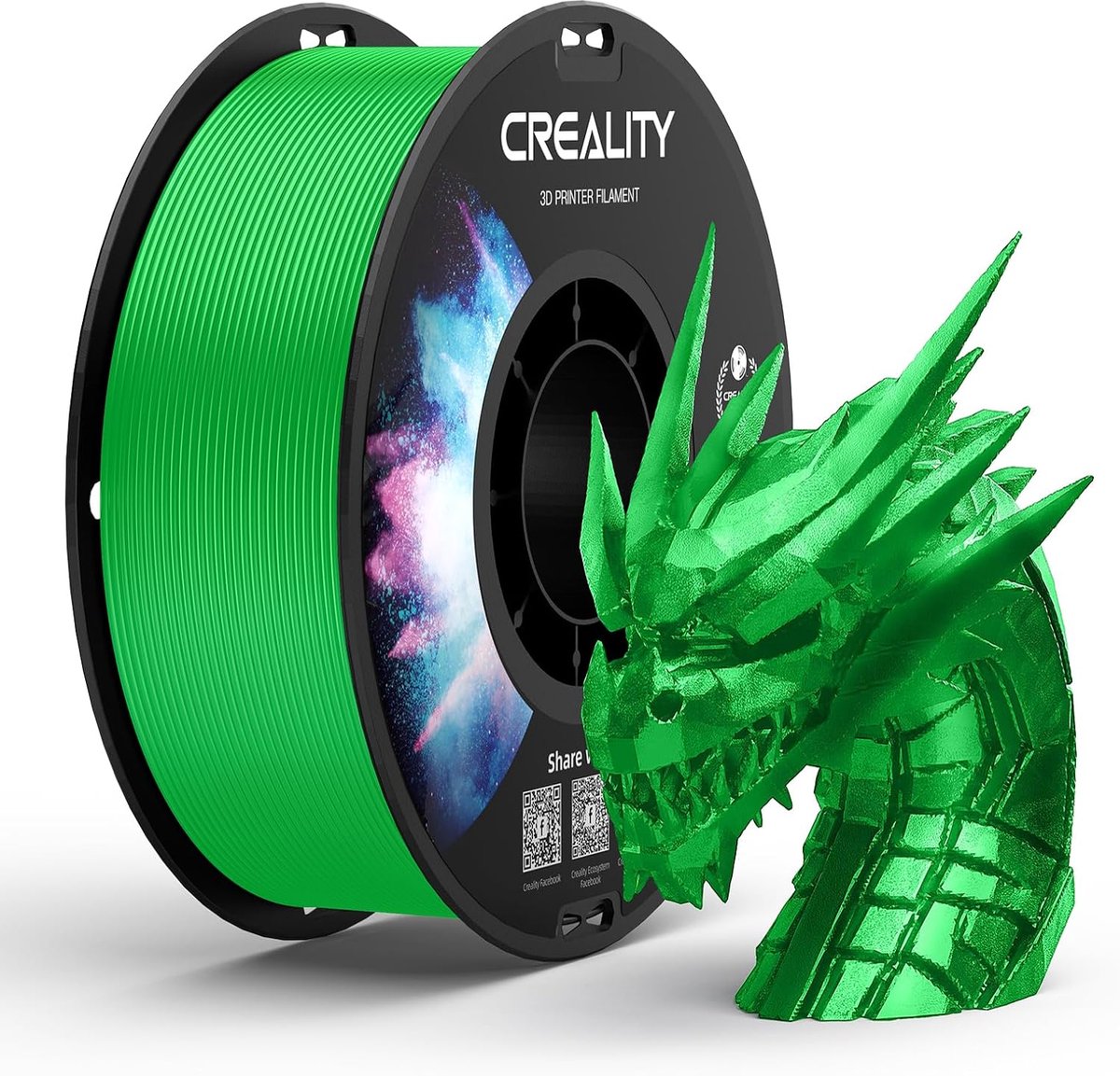 3D Printer Filament - PETG Materiaal - Precisie Prints - Hoge Sterkte Lage Vervorming - 1.75mm 1KG - Groen
