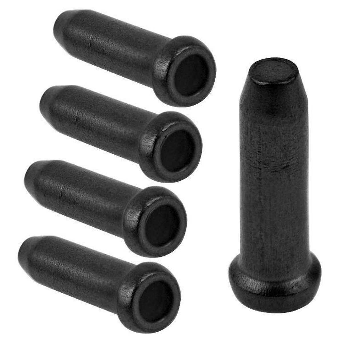 Accent - Fietskabeluiteinden - Aluminium - Zwart - 2,3 mm