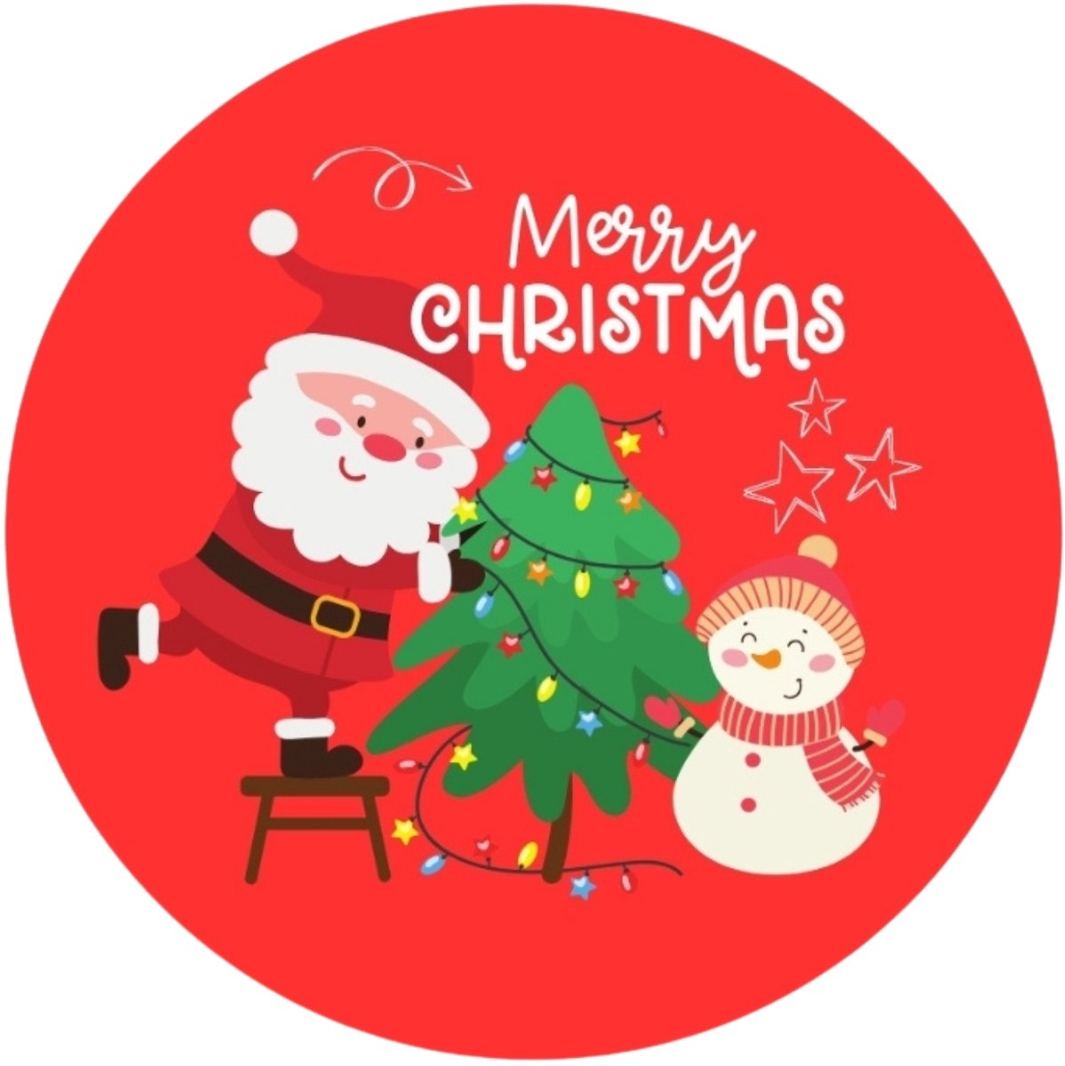 TopWosk - Feest Decoratie Stickers - 5 cm - Kerst Ontwerpen