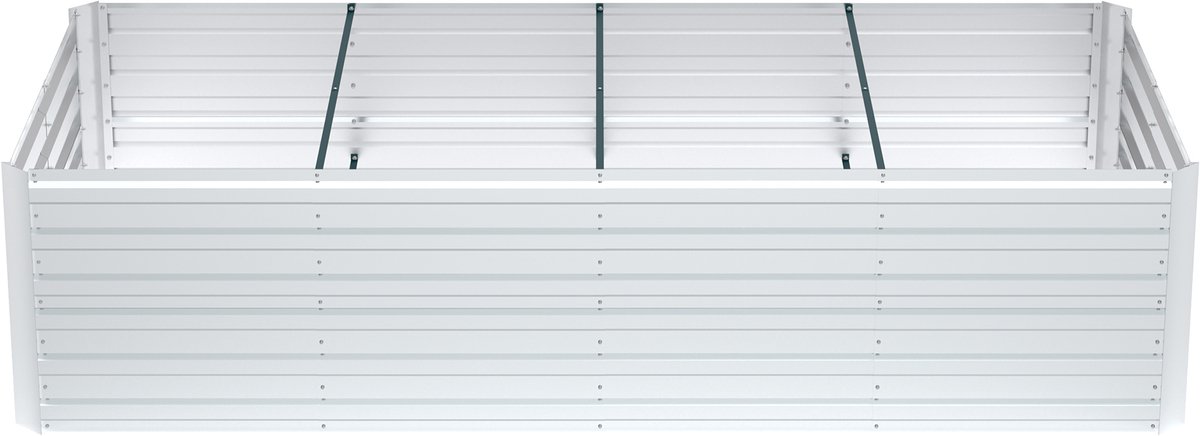 ACXIN Verhoogde Moestuinbak Metaal - Gegalvaniseerd Staal Roestvrij - 435L 120x60x58cm Verzinkt