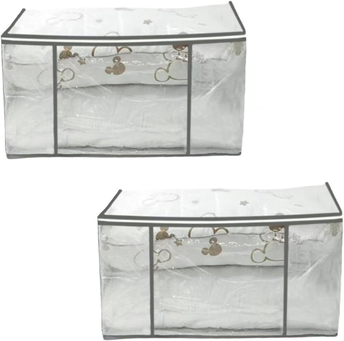 Opbergzakken Set - Verhuisdozen - Kleding Opslag - Waterdicht Stofdicht - 80 Liter - Grijs