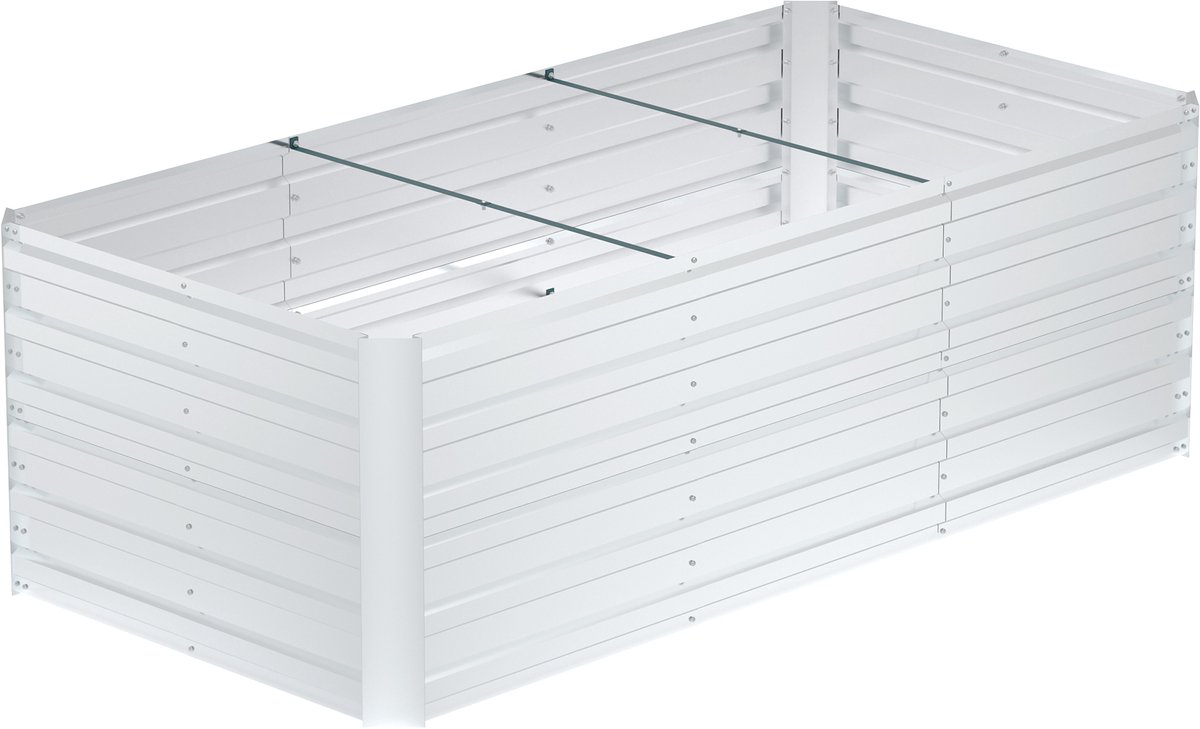 ACXIN Verhoogde Moestuinbak Metaal - Gegalvaniseerd Staal Roestvrij - 975L 180x90x58cm Verzinkt