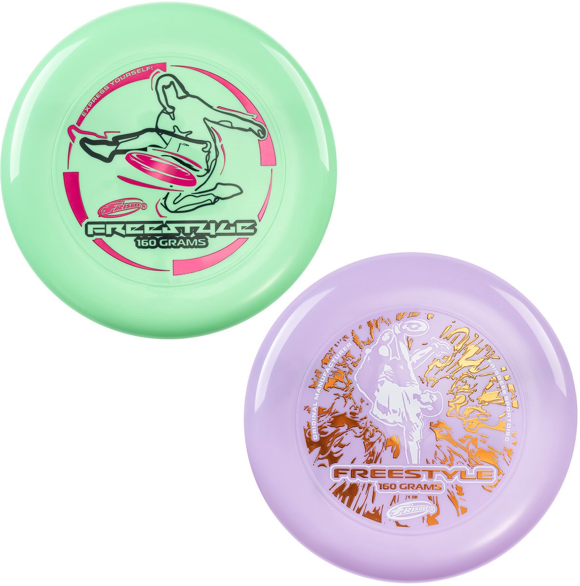 FRISBEE Freestyle Werpschijf - 26,67 cm - 160g Flexibel - 2 stuks