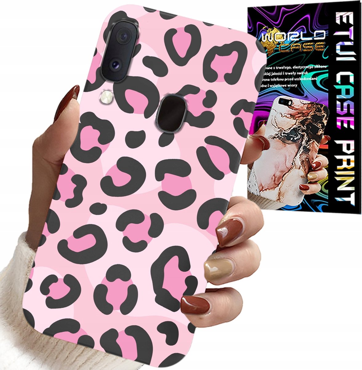 HOESJE VOOR SAMSUNG GALAXY A20E - ROZE LUIPAARD PANTHER VROUWELIJK PATROON
