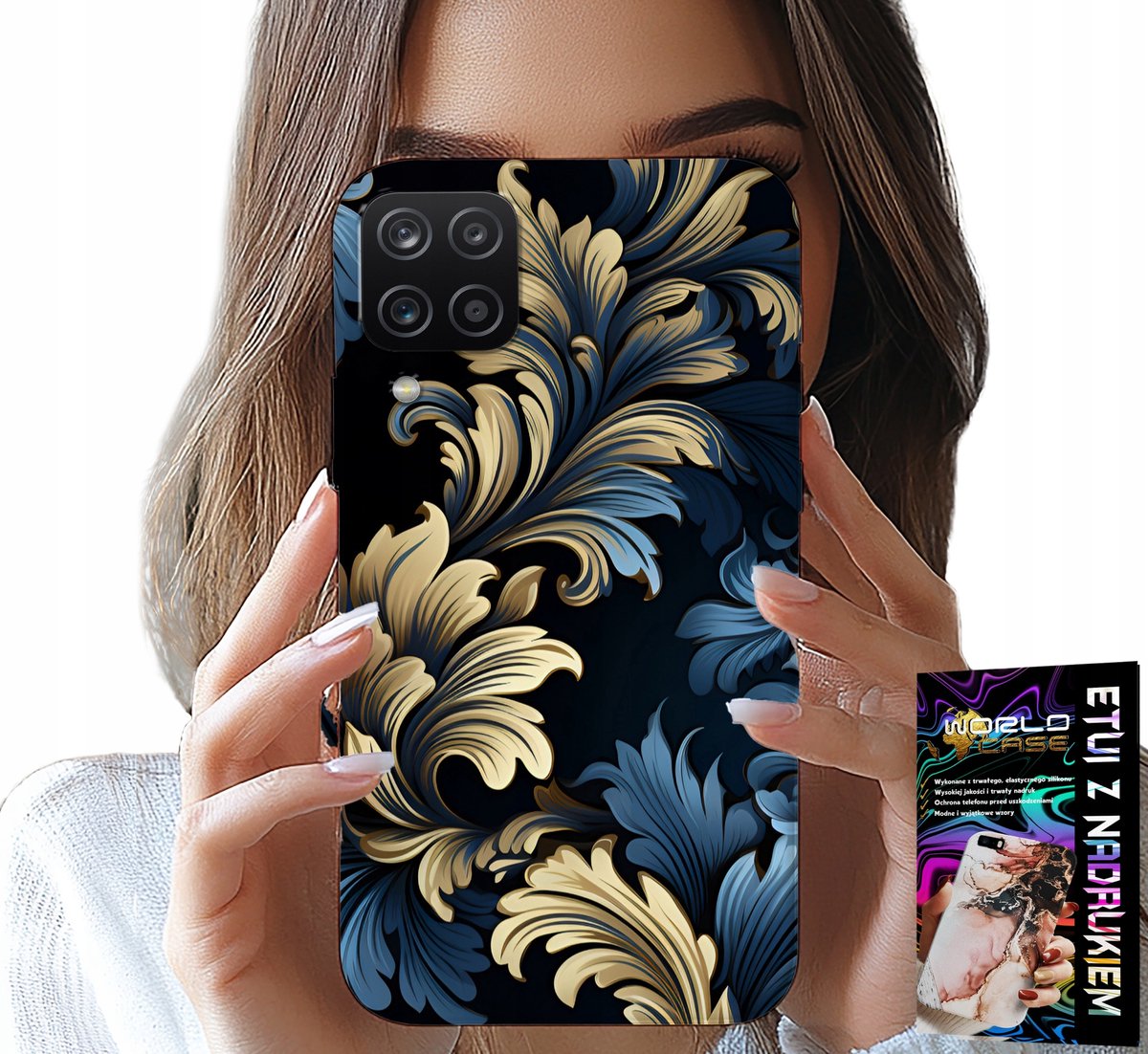HOESJE VOOR SAMSUNG GALAXY A22 5G - ELEGANT GOUDEN MODERNE PATRONEN
