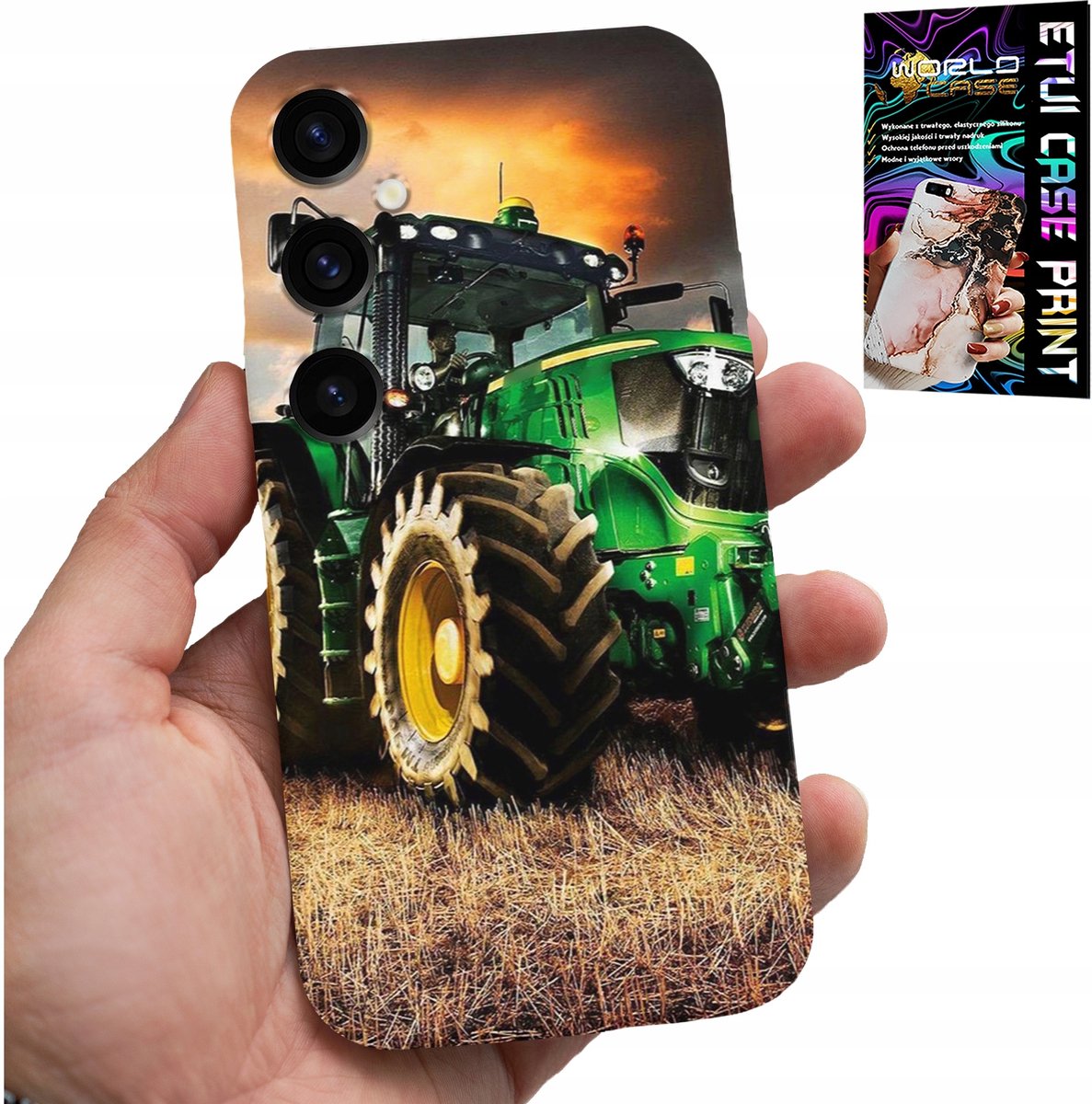 HOESJE VOOR SAMSUNG GALAXY A25 5G - TRACTOR FARM TRACTOR + GLAS