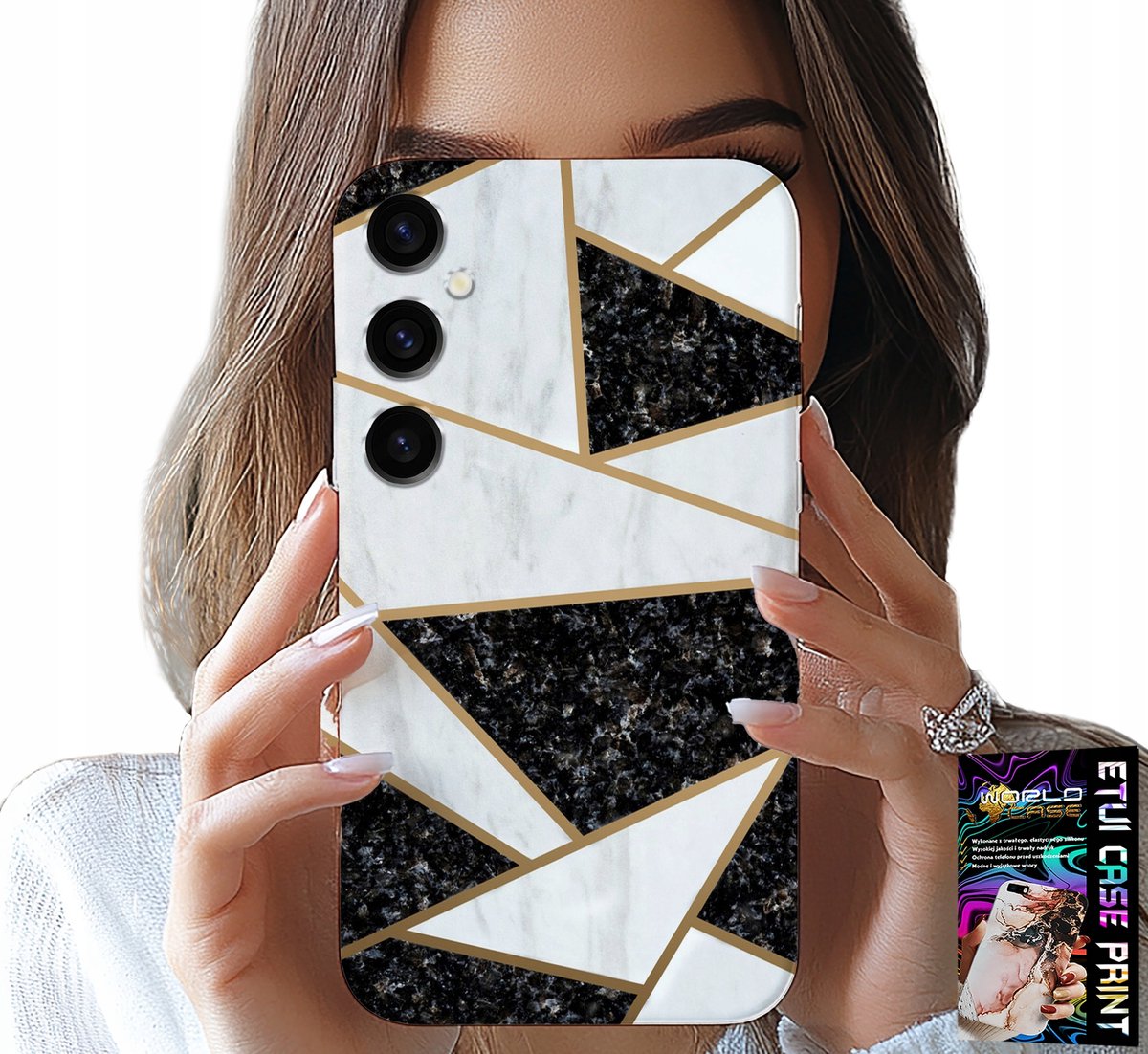 HOESJE VOOR SAMSUNG GALAXY A34 5G - ELEGANT EN MODIEUS DESIGN HOESJE + GLAS