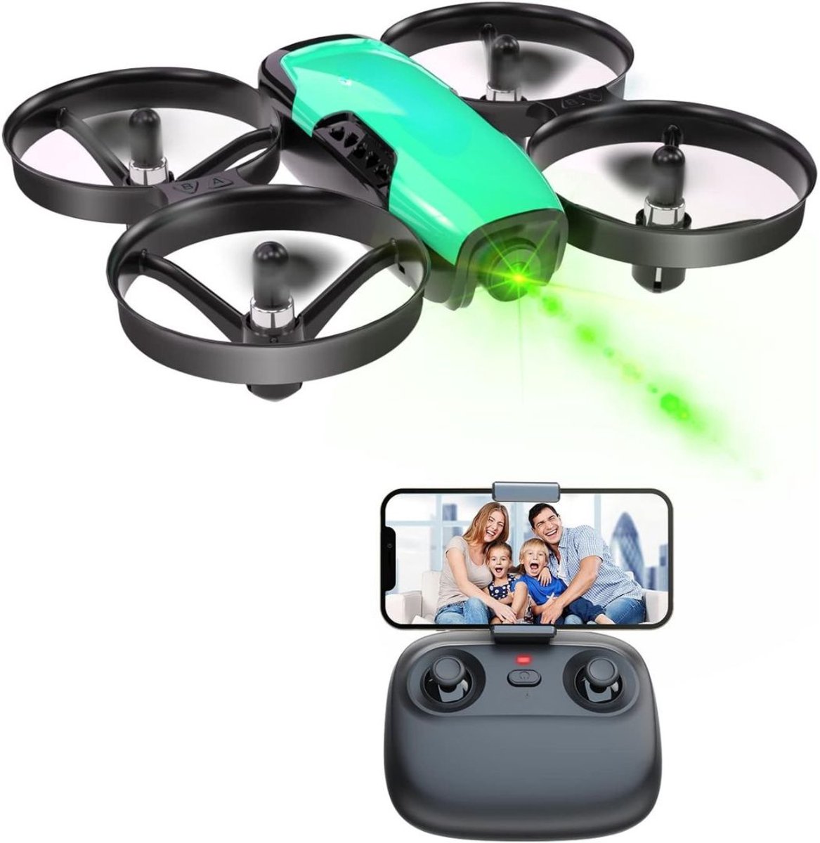 SAVI® Drone voor Kinderen - Drone - Groen- 14cm x 12cm x 3cm