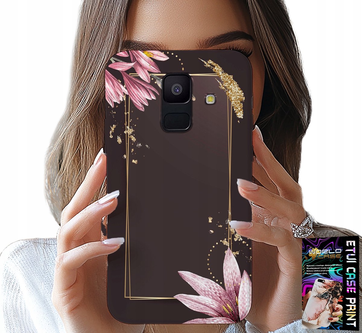 HOESJE VOOR SAMSUNG A6 2018 - ELEGANT BLOEMENPATROON