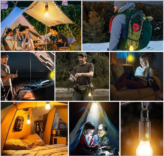 LED-lamp voor buiten - zonne-energie - USB-oplaadbaar - campinglamp - draagbaar — afbeelding 5
