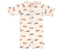 Lässig Beach Dog UV Pakje Korte Mouw - Maat 62/68 - Orange/Dark Sea