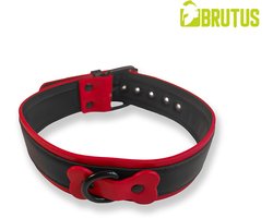 Brutus Vegan Puppy Collar - Zwart/Rood